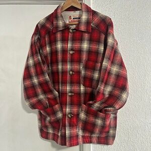 Vintage‎ Big Star Red Plaid Shirt Jacket - Men's Medium